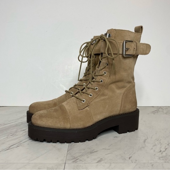 New! Sam Edelman Junip Combat Tan Suede Boot 6 1/2 - Picture 13 of 13